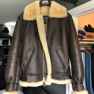 Schott b3 shearling Bomber jacket, size 38 chest
